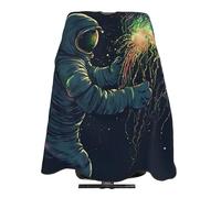Cape De Coiffure Astronaute Espace Psychédélique Galaxie Planète Méduse Barber Cape De Salon Professionnel Anti-Taches Anti Statique Tablier De Barbier, Pour Adultes, Femme, Le Dyeing, 140x168cm