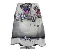 Cape De Coiffure Baignoire Avec Chiens Salle De Bain Chiens Barber Cape De Salon Professionnel Lavable Anti-Taches Tablier De Barbier, Pour Femme, Le Dyeing, Adultes, 140x168cm