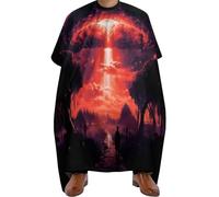 Cape De Coiffure Bombe Atomique, Nuage En Forme De Champignon Universelle Capes De Coiffeur Portable Cape De Coupe Pour Coiffeurs Femmes Hommes
