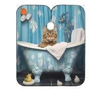 Cape De Coiffure Chat De Salle De Bain Coupe Cheveux Anti-Taches Tablier De Barbier, Pour Adultes, Coiffure, Coloration Des Cheveux, 140×168cm