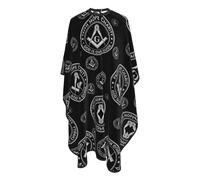 Cape De Coiffure Foi Maçonnique, Espérance Et Charité, Franc-Maçon Noir Cape De Salon De Coiffure Anti-Taches Perméable À L'Air Coupe Cheveux, Pour Le Dyeing, Femme, Adultes, 140x168cm