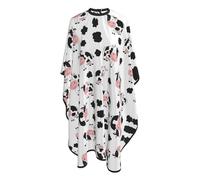 Cape De Coiffure Imprimé Mignon De Vache Laitière Barber Cape De Salon Professionnel Lavable Réglable Tablier De Barbier, Pour Le Dyeing, Femme, Adultes, 140x168cm