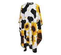 Cape De Coiffure Imprimé Vache Tournesol Vintage Années 80 Cape De Salon De Coiffure Lavable Anti Statique Tablier De Barbier, Pour Le Dyeing, Adultes, Femme, 140x168cm