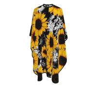 Cape De Coiffure Imprimé Vache Vintage Années 80 Et Tournesols Barber Cape De Salon Professionnel Lavable Réglable Tablier De Barbier, Pour Adultes, Le Dyeing, Femme, 140x168cm