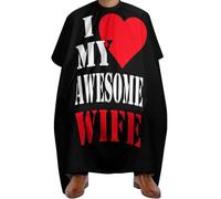 Cape De Coiffure J'Aime Ma Femme Formidable Nettoyage Facile Capes De Salon De Coiffure Universelle Cape De Coupe De Cheveux Pour Salon Adolescents Adultes