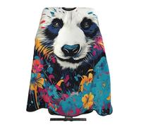 Cape De Coiffure Panda Watercolor Barber Cape De Salon Professionnel Lavable Perméable À L'Air Coupe Cheveux, Pour Adultes, Femme, Le Dyeing, 140x168cm
