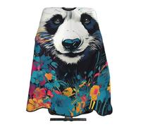 Cape De Coiffure Panda Watercolor Barber Cape De Salon Professionnel Perméable À L'Air Réglable Tablier De Barbier, Pour Adultes, Femme, Le Dyeing, 140x168cm