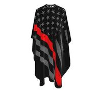 Cape De Coiffure Policía Bandera Americana Azul Delgada Línea Réglable Tablier De Coiffure Unisexe Cape De Barbier Pour Couper Adolescents Salon