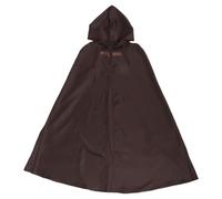 Cape de Cosplay à Capuche Célébration Halloween Homme, Style Vintage | Tissu Doux, Effet Décoratif Soigné, pour Soirée Cosplay et Costume, Couleur Coffee, Coupe Médiévale