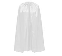 Cape de costume satinée pour enfants et adultes 140 cm, cape de super-héros Halloween Cosplay Carnaval Couleurs variées avec ruban réglable Unisexe, blanc, 140