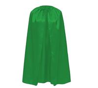 Cape de costume satinée pour enfants et adultes 140 cm, cape de super-héros Halloween Cosplay Carnaval avec ruban réglable unisexe (vert)
