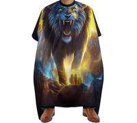 Cape de Coupe de Cheveux Art cool du lion de l'espace, roi des animaux de l'univers, Portable Capes de Coiffeur Unisexe Cape de Cheveux pour Couper Coiffeurs 140X168cm