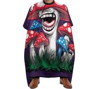 Cape de Coupe de Cheveux Art magique trippant du champignon rouge, Imperméable Tablier de Coiffure Antistatique Cape de Cheveux pour Couper Adultes 140X168cm