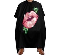 Cape De Coupe De Cheveux Lèvres Trèfle Pour La Saint-Patrick Universelle Tablier De Barbier Nettoyage Facile Cape De Cheveux Pour Hommes Adultes Adolescents