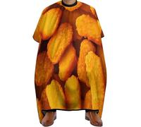 Cape De Coupe De Cheveux Nuggets De Poulet Dorés Imperméable Tablier De Barbier Pliable Cape De Cheveux Pour Adultes Femmes Coiffeurs