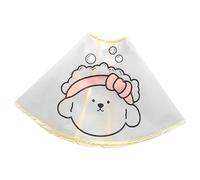 Cape de coupe de cheveux pour animaux de compagnie, cape de cheveux pour chiens,Cape imperméable pour coupe de cheveux de chien de dessin animé avec bande élastique - Cape de salon transparente givrée
