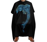Cape De Coupe De Cheveux Tatouage Totem Dauphin Imperméable Tablier De Barbier Réglable Cape De Coiffure Pour Hommes Couper Adolescents
