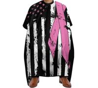 Cape De Coupe Drapeau Américain De La Lutte Contre Le Cancer Du Sein Imperméable Capes De Salon De Coiffure Professionnelle Cape De Barbier Pour Hommes Adolescents Coiffeurs