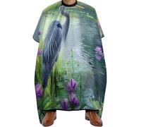 Cape De Coupe Grand Héron Bleu À L'Affût Universelle Tablier De Barbier Nettoyage Facile Cape De Barbier Pour Femmes Hommes Adultes
