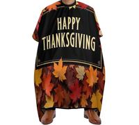 Cape de Coupe Joyeux Thanksgiving Érable rouge d'automne, Portable Capes de Salon de Coiffure Antistatique Cape de Coupe de Cheveux pour Salon Femmes 140X168cm