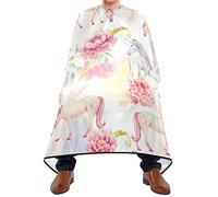 Cape De Coupe Licorne Fleur Rose Blouse Coiffeur Anti-Taches Cape Coiffeur Antistatique Cape De Cheveux Pour Salons De Coiffeur Coloration Des Cheveux Salon 140X170Cm