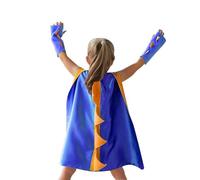 Cape de Dinosaure pour Enfant Costume pour Spectacle d'Halloween Cape à Capuche Dragon avec Gants Robe Manteau de Magicien Diable Vampire Sorcière pour Halloween Noël Déguisement Cosplay Carnaval