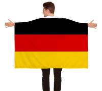 Cape de drapeau de l'Allemagne, cape de drapeau de l'Allemagne pour hommes | 2024 fans de football européens Cape avec drapeau de l'Allemagne, 90 x 150 cm, cape avec drapeau patriotique pour