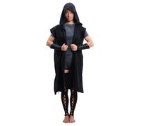 Cape de dune de sable - Costume Chani du désert - Costume de Chani - Pour cosplay, festival - Châle post-apocalytique, noir, taille unique