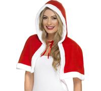 Cape De Mademoiselle Claus Pour Femmes Costume De Noël Accessoire De Fête