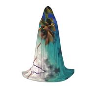 Cape de magicien d'Halloween imprimée Îles Caraïbes L | Costume de fête à thème | Cape de cosplay pour adulte/jeune | Tailles S, M L