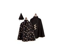 Cape de magicien reversible avce chapeau Noir - Taille 4-6 ans