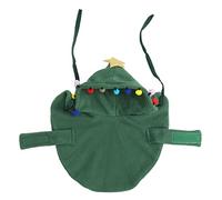 Cape de Noël pour Animaux de Compagnie | Conception d'étoiles et de Pompons pour Les Petits Chiens/Chats Moyens | Costume de Toison pour la Chaleur d'hiver et Les activités de (XS)