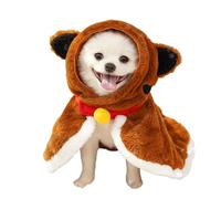 Cape de Noël pour chiens - Coupe-vent par temps froid - Cape d'hiver avec capuche pour petits chiens - Pour photographie, fête, scène, performance, parade de famille