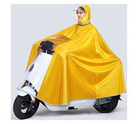 Cape de pluie cycle, ponchos for femmes, poncho à capuche, cape unisexe coupe-vent, for vélo, électrique, scooter(Yellow,M)