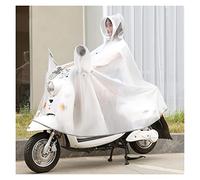 Cape de Pluie Cycle, Ponchos for Femmes, Unisexe Coupe-Vent Taille, for vélo, électrique, Moto, Housse Poncho for Scooter mobilité(White,With mirror)
