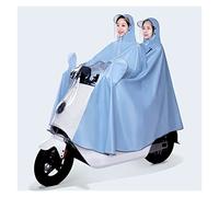 Cape de Pluie for Cycle, Ponchos for Femmes, Poncho à Capuchon, Unisexe Coupe-Vent for Une Personne Seule et Double, for vélo, électrique, Scooter, Housse Pluie-4XL(Blue,Full)