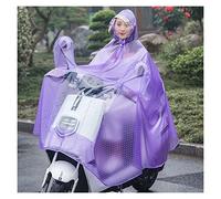 Cape de pluie for vélo, ponchos for femme, poncho à capuche en PVC, cape unisexe coupe-vent simple/double, for, électrique, moto, housse scooter mobilité(Roland Violet,Twin)