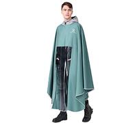 Cape de pluie for vélo, ponchos for femmes, cape unisexe coupe-vent simple, poncho à capuche, for, électrique, scooter, housse(Green,M)