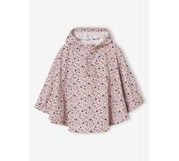 Cape de pluie LILIBETH à capuche fille imprimé fleuri rose 4/5A