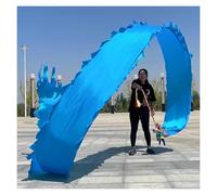 cape de pluie pour cycliste, Streamer 3D en soie Dragon de couleur unie, ensemble rubans lancer Fitness plein air for jeux, danseur ruban rotatif lavable(Blu)