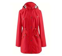 Cape de Pluie Velo Impermeable Femme Grande Taille Parka Hiver Chaud Imperméable Running Protection Automne Coupe Impermeable Grande Capuche Randonnée Pluie Veste Noire Femme L