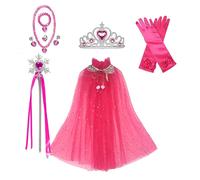 Cape de princesse rose - Parure de bijoux rose et argent