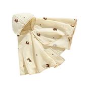 Cape de Protection Solaire pour bébé, Légère, Facile d'entretien, en Coton, Douce pour la Peau, pour Enfants, Filles d'été (Tête d'ours)