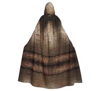 Cape de sorcière élégante à capuche avec impression murale « Lights Hit The Brick », costume de magicien pour Halloween, cosplay et carnaval