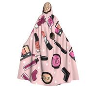 Cape de sorcière élégante à imprimé cosmétique moderne pour fille, cape à capuche, costume de magicien pour Halloween, cosplay et carnaval
