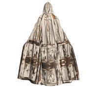Cape de sorcière élégante avec imprimé porte de grange Stall, cape à capuche, costume de magicien pour Halloween, cosplay et carnaval