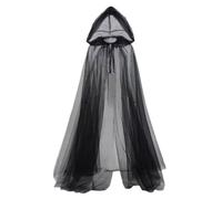 Cape de sorcière longue transparente | Tenues pour femme pour fête de mariage, spectacle, feu de camp, vampire, renaissance, mariage, automne, fantôme, festival