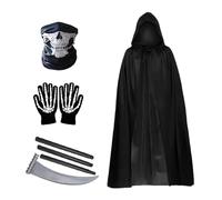 Cape de vampire | Cape d'Halloween à capuche - Cape de fête, robe réglable sur toute la longueur - Costume unisexe pour costumade - Costume pour jeux de rôle, anniversaire et bal masqué