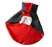 Cape de vampire d'Halloween adaptée aux animaux domestiques, cape de vampires d'Halloween, tissu polyester pour une tenue confortable