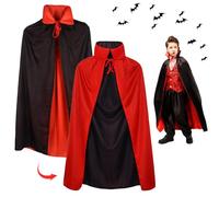 Cape de Vampire d'halloween, Déguisement comte Dracula, Vampire Cape avec Col, Halloween Cosplay Costume Cape, Deguisement Vampire Halloween, Déguisement Vampire Garçon Costume, pour carnaval et fête